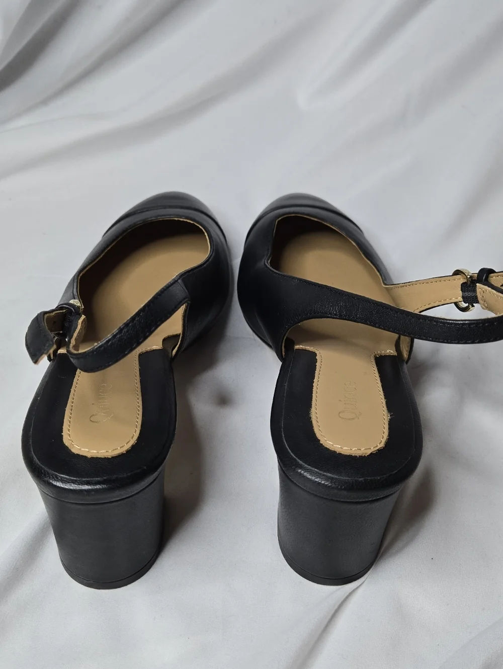 NWOT Quince Italian Black Leather 65MM Cap Toe Slingback Pump Women's 7 - Picture 8 of 12